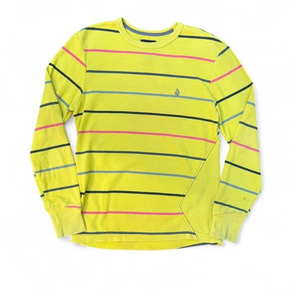 Y2K Volcom Striped Longsleeve Shirt - Picture 1 of 6